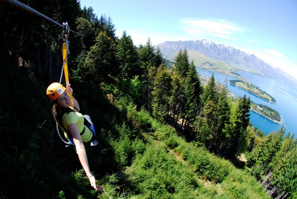 Ziptrek staffer Kate James checks out the view